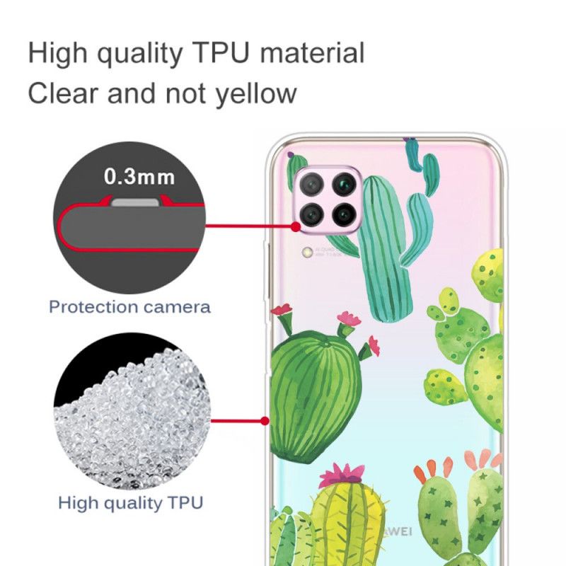 Coque Huawei P40 Lite Cactus Aquarelle