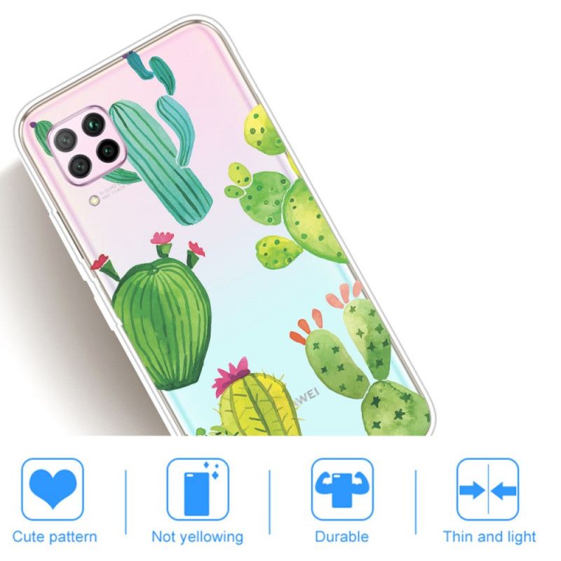 Coque Huawei P40 Lite Cactus Aquarelle