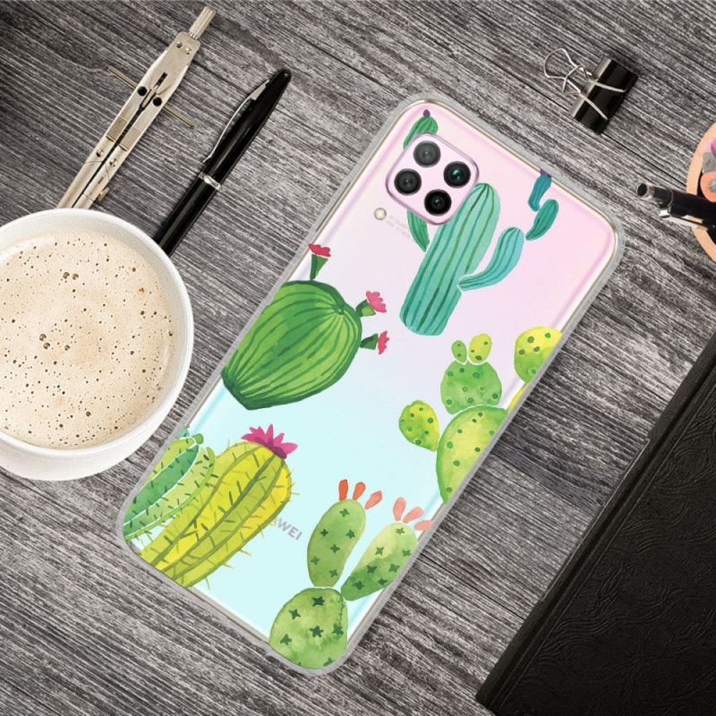 Coque Huawei P40 Lite Cactus Aquarelle