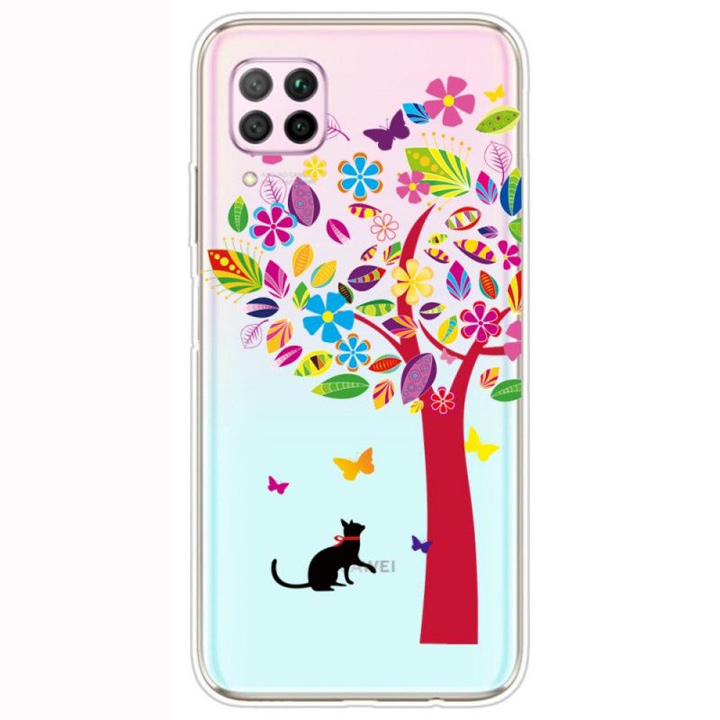 Coque Huawei P40 Lite Chat Sous L'arbre