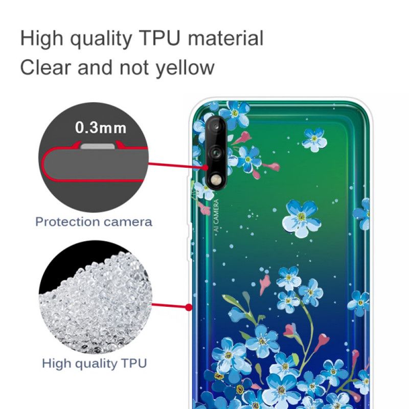 Coque Huawei P40 Lite E / Y7p Bouquet De Fleurs Bleues