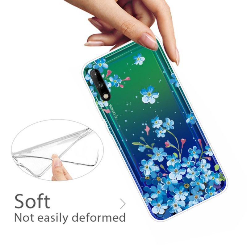 Coque Huawei P40 Lite E / Y7p Bouquet De Fleurs Bleues