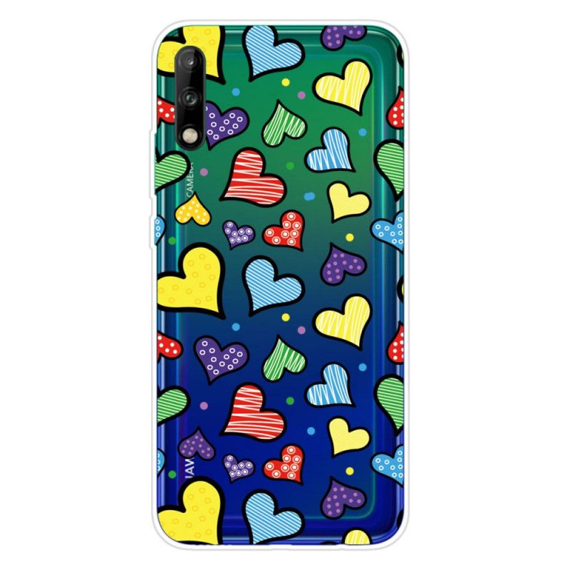 Coque Huawei P40 Lite E / Y7p Coeurs Multicolors