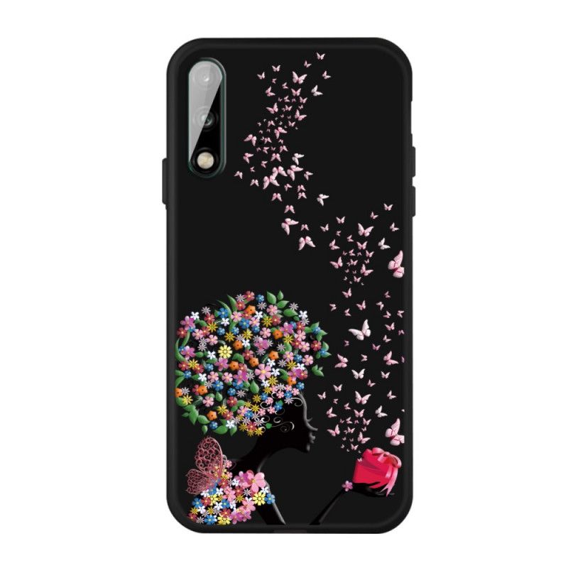 Coque Huawei P40 Lite E / Y7p Femme À La Tête Fleurie