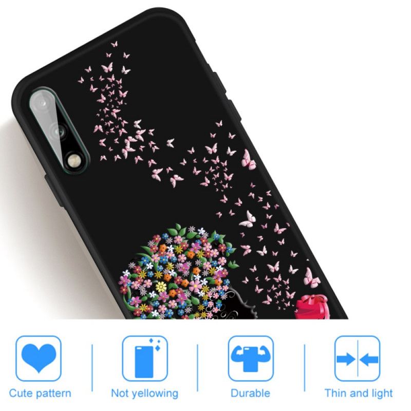 Coque Huawei P40 Lite E / Y7p Femme À La Tête Fleurie