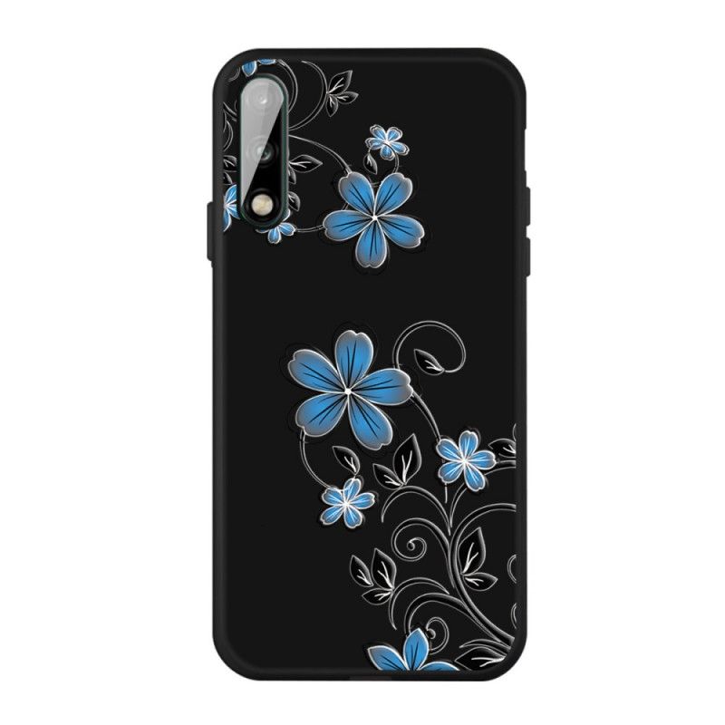 Coque Huawei P40 Lite E / Y7p Fleurs Bleues