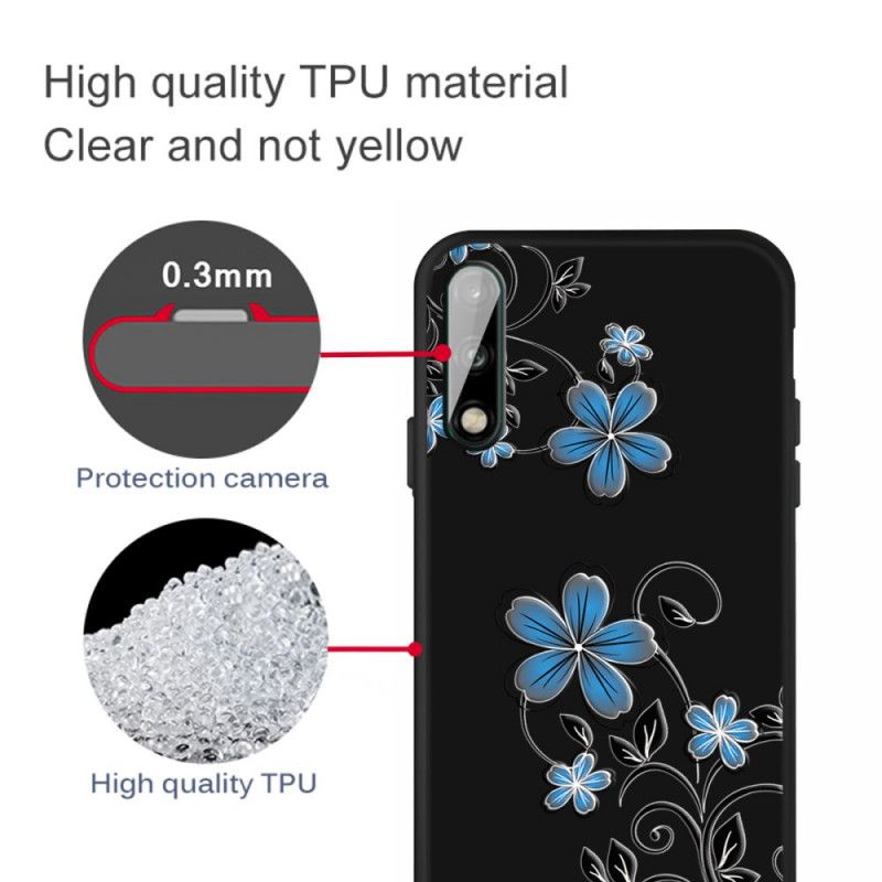 Coque Huawei P40 Lite E / Y7p Fleurs Bleues