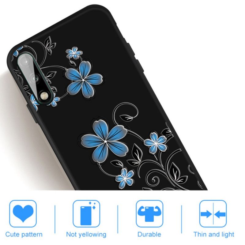 Coque Huawei P40 Lite E / Y7p Fleurs Bleues