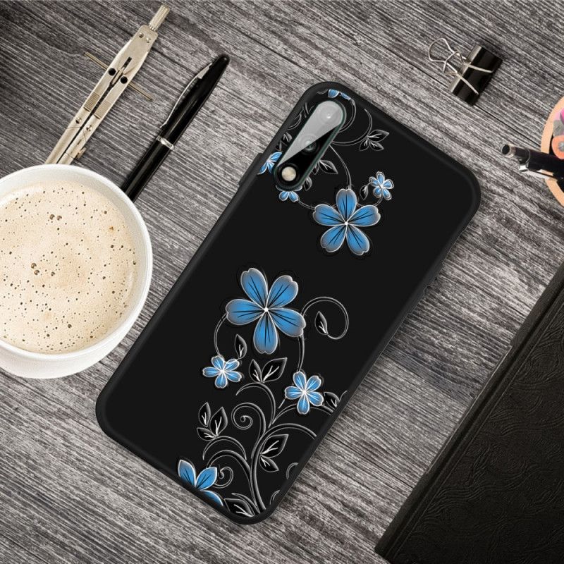 Coque Huawei P40 Lite E / Y7p Fleurs Bleues
