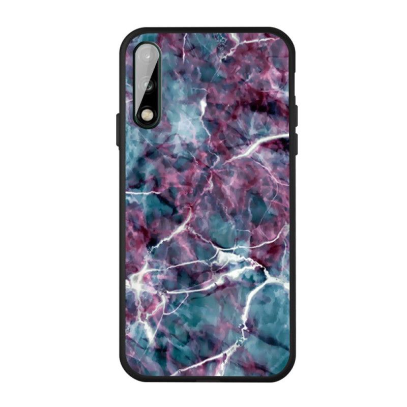 Coque Huawei P40 Lite E / Y7p Marbre Violet