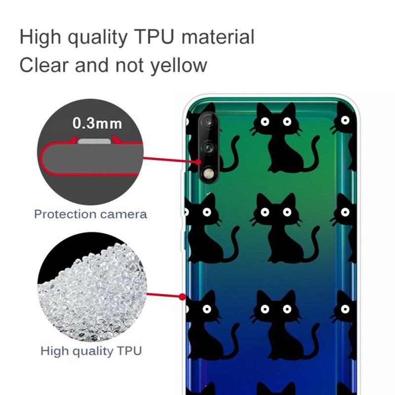 Coque Huawei P40 Lite E / Y7p Multiples Chats Noirs