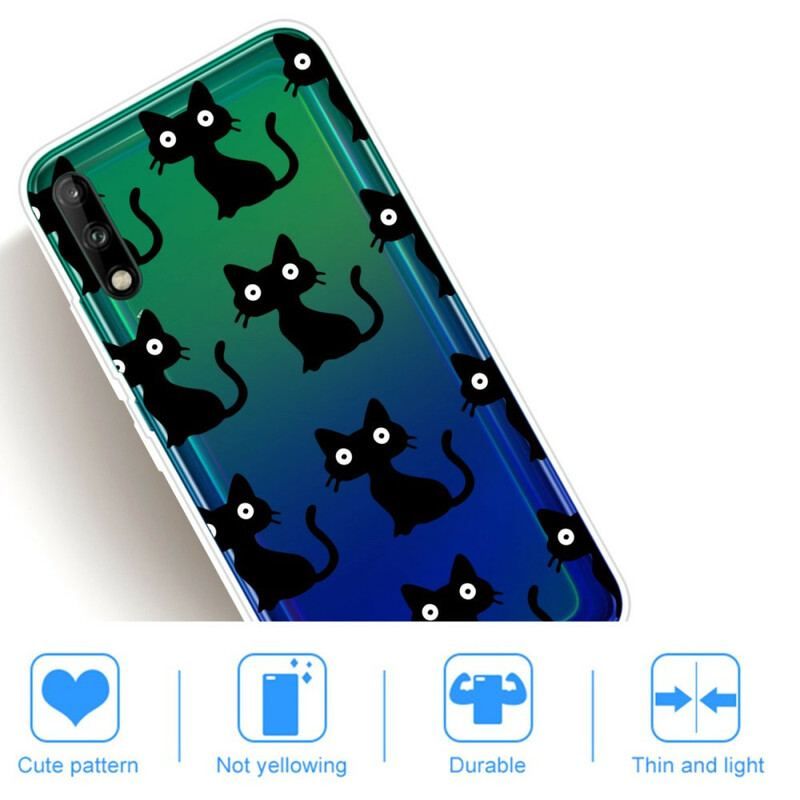 Coque Huawei P40 Lite E / Y7p Multiples Chats Noirs