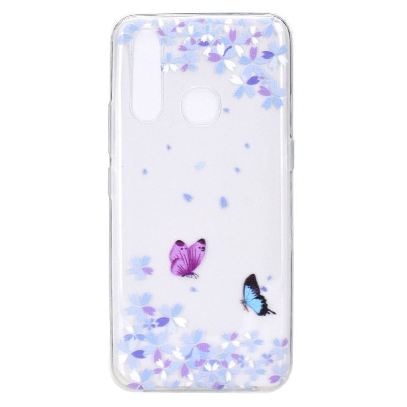 Coque Huawei P40 Lite E / Y7p Transparente Papillons Et Fleurs