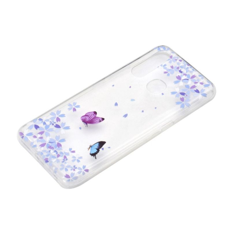 Coque Huawei P40 Lite E / Y7p Transparente Papillons Et Fleurs