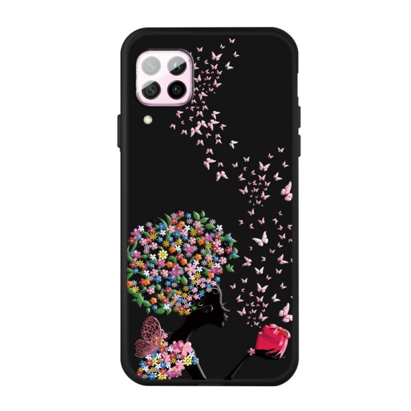 Coque Huawei P40 Lite Femme À La Tête Fleurie