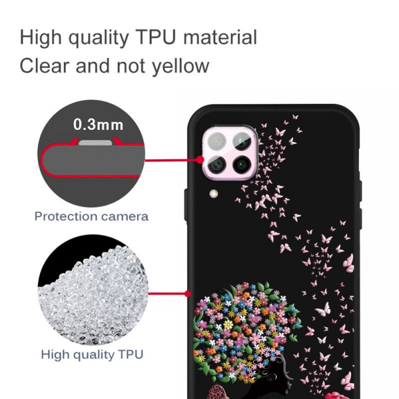 Coque Huawei P40 Lite Femme À La Tête Fleurie