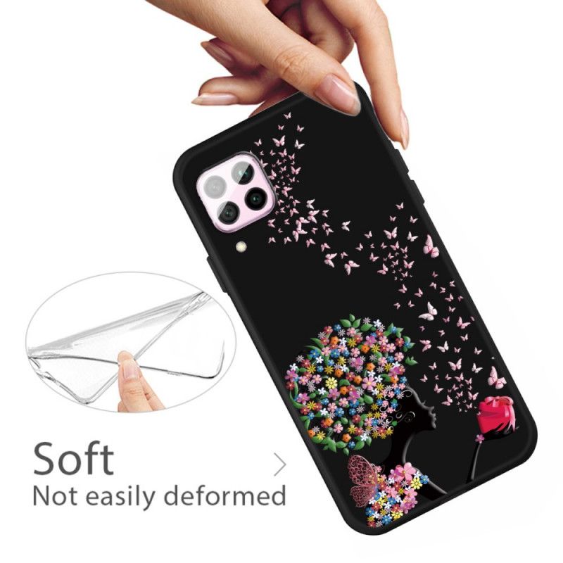 Coque Huawei P40 Lite Femme À La Tête Fleurie