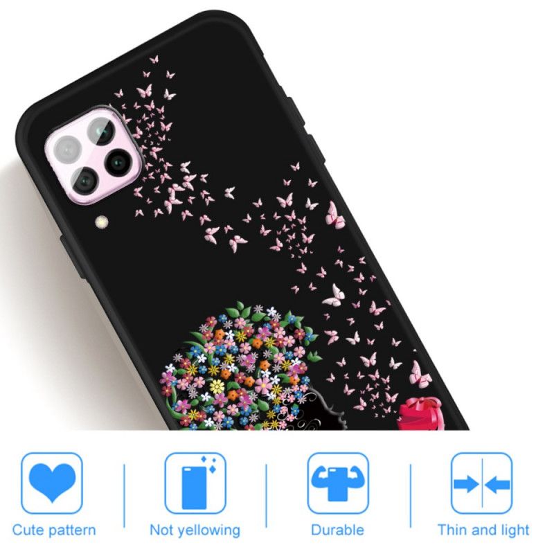 Coque Huawei P40 Lite Femme À La Tête Fleurie