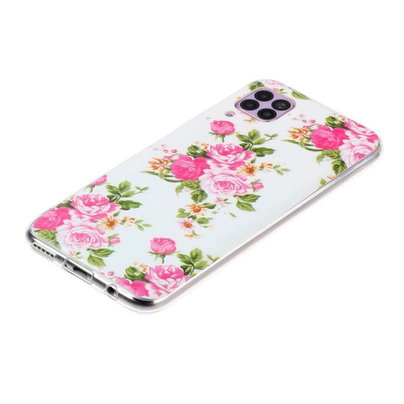 Coque Huawei P40 Lite Fleurs Liberty Fluorescente