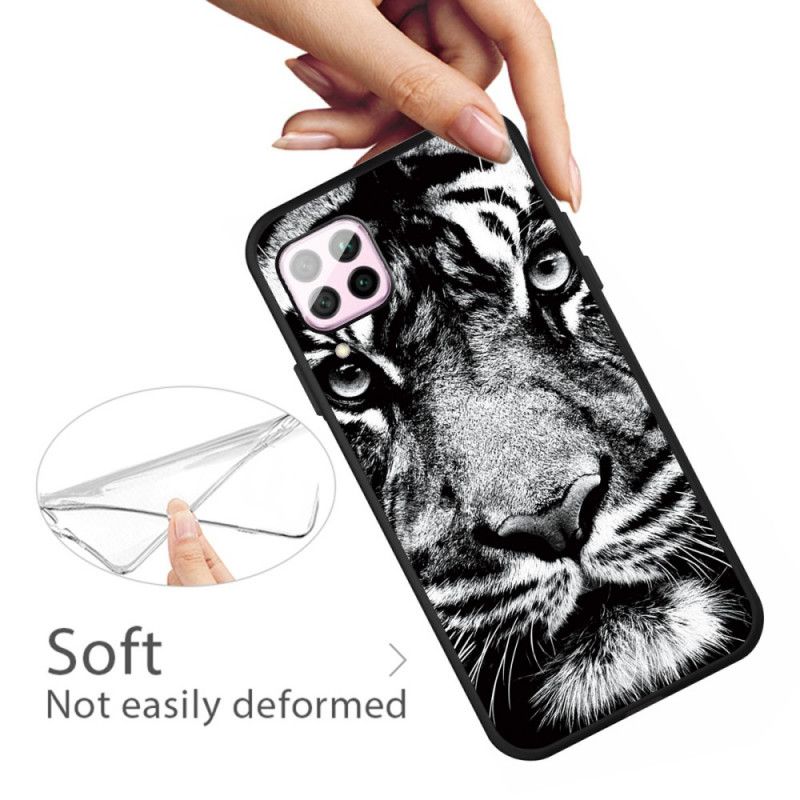 Coque Huawei P40 Lite Tigre Noir Et Blanc