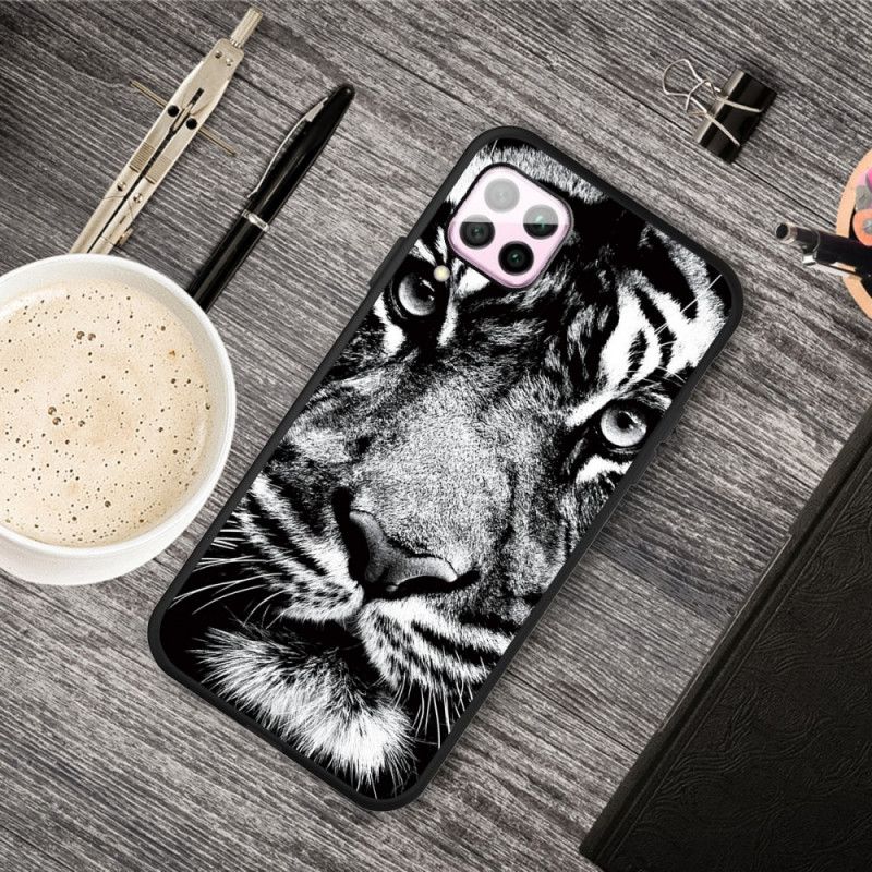 Coque Huawei P40 Lite Tigre Noir Et Blanc