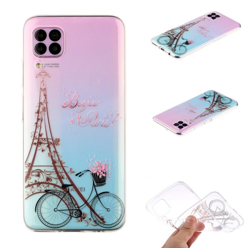 Coque Huawei P40 Lite Transparente Bonjour Paris