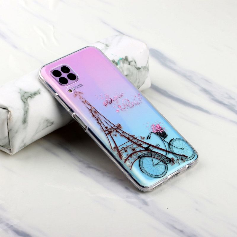 Coque Huawei P40 Lite Transparente Bonjour Paris