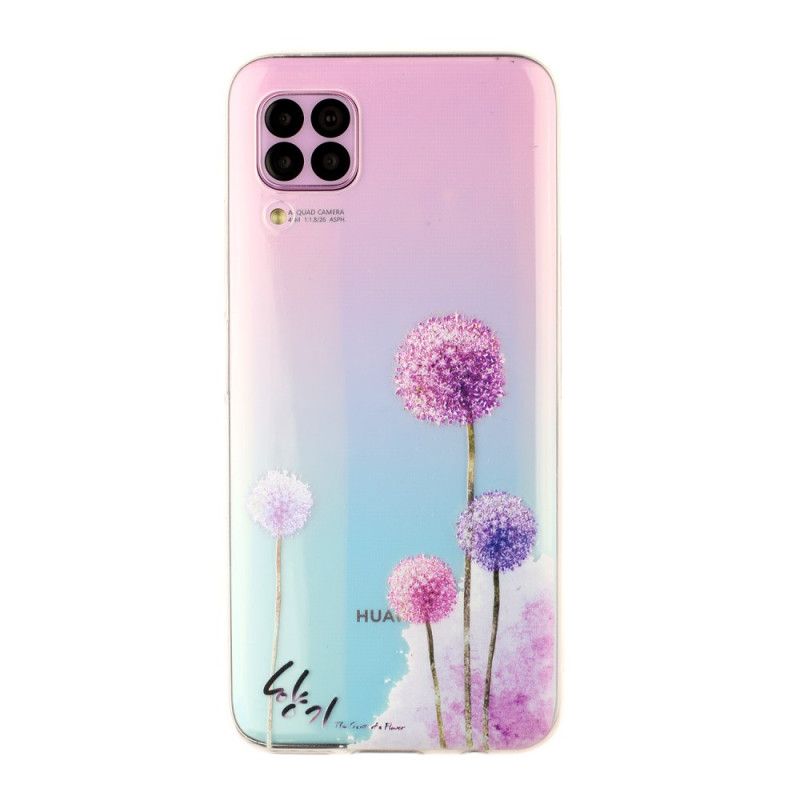 Coque Huawei P40 Lite Transparente Pissenlits Colorés