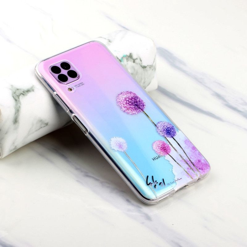 Coque Huawei P40 Lite Transparente Pissenlits Colorés