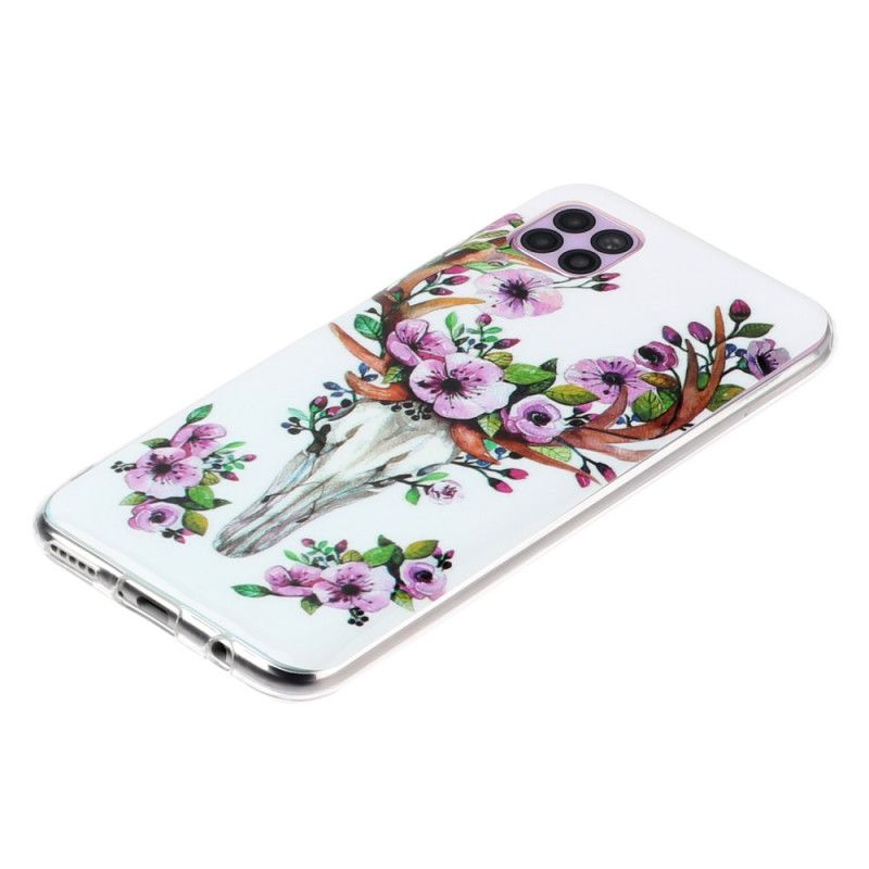 Coque Huawei P40 Lite Wapiti Fleuri Fluorescente