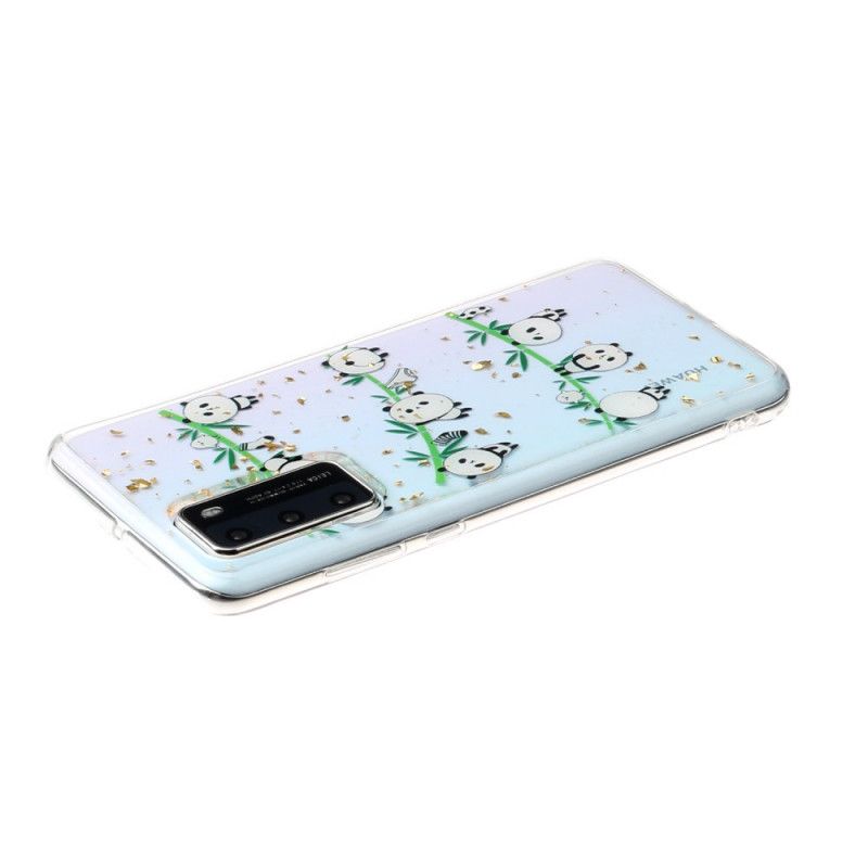 Coque Huawei P40 Pandas Sur La Corde À Linge