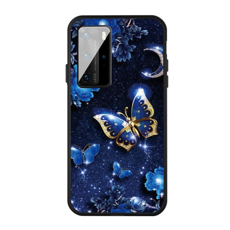 Coque Huawei P40 Papillon D'or