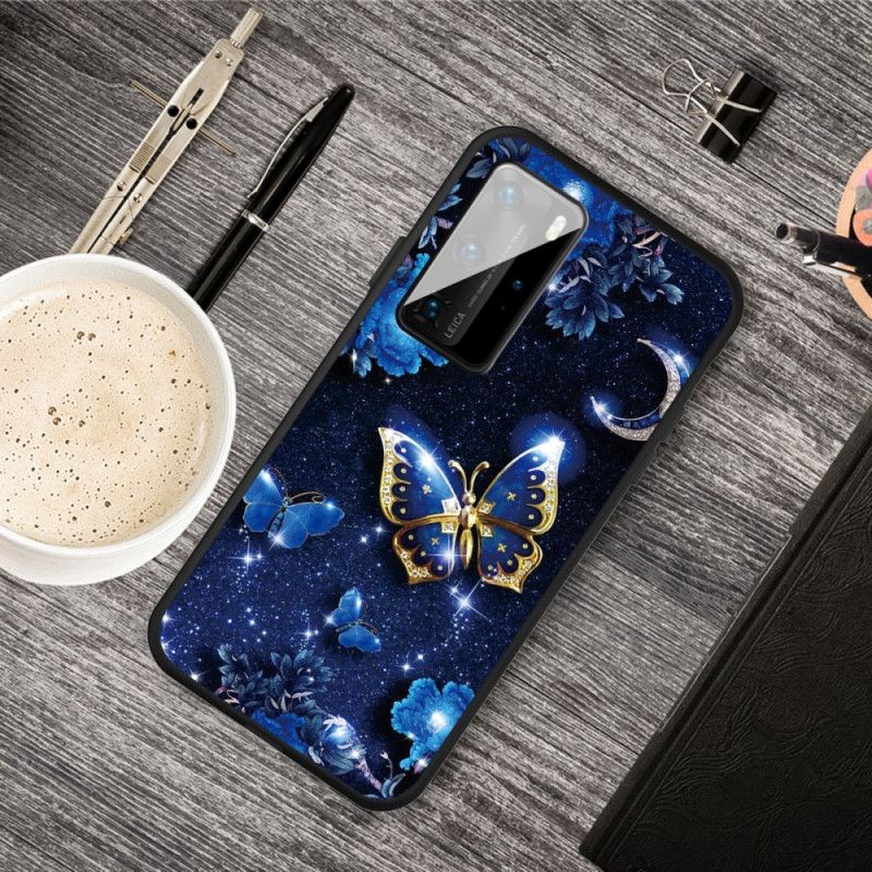 Coque Huawei P40 Papillon D'or