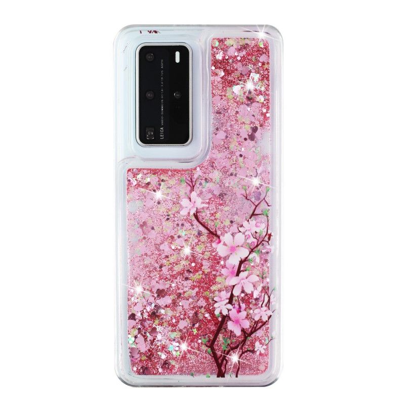 Coque Huawei P40 Pro Arbre Paillettes