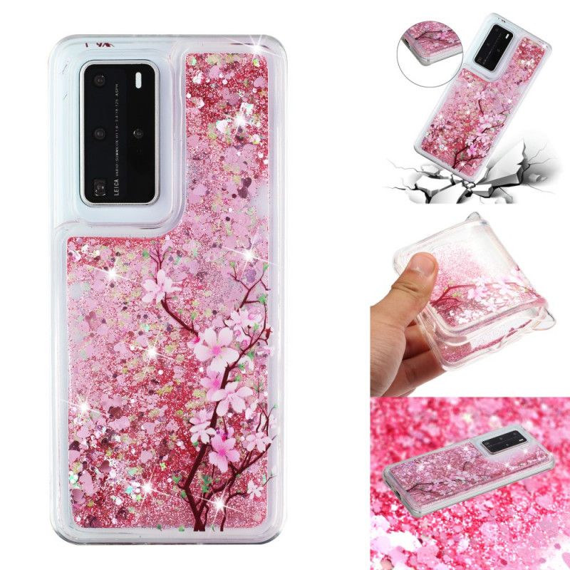 Coque Huawei P40 Pro Arbre Paillettes