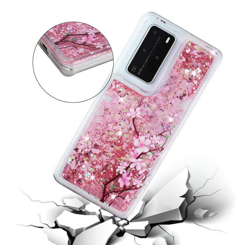 Coque Huawei P40 Pro Arbre Paillettes