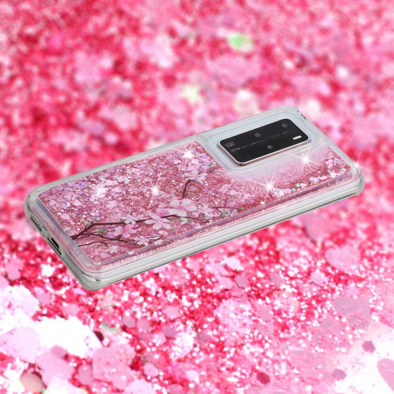 Coque Huawei P40 Pro Arbre Paillettes