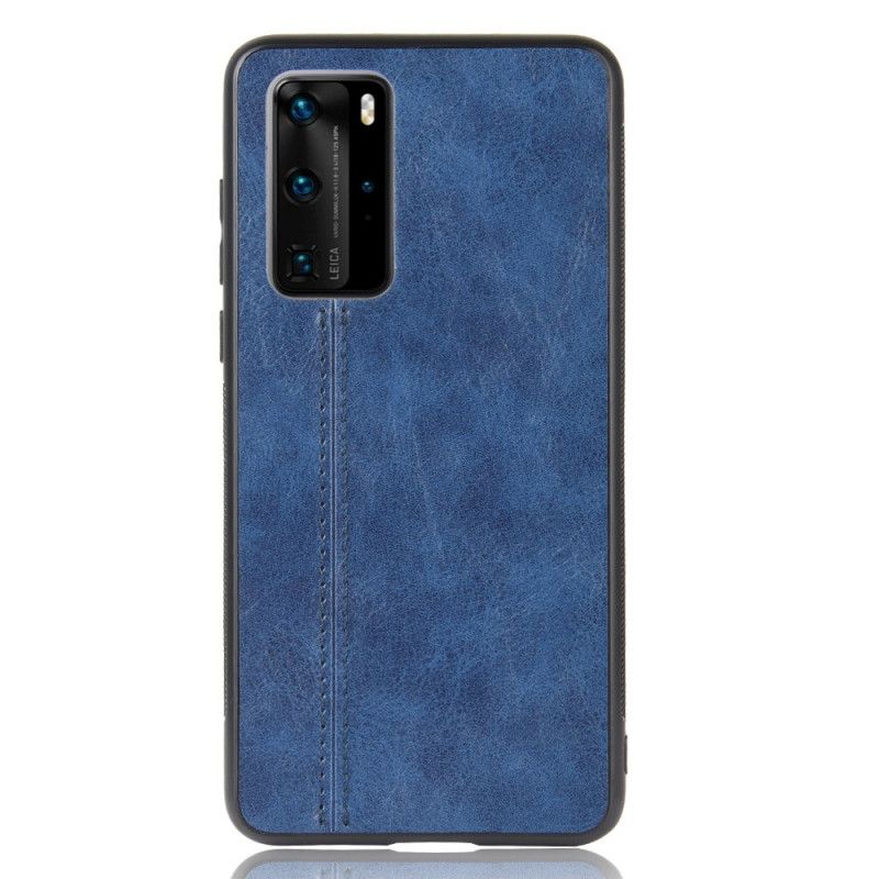 Coque Huawei P40 Pro Effet Cuir Couture