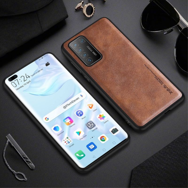 Coque Huawei P40 Pro Effet Cuir Vintage