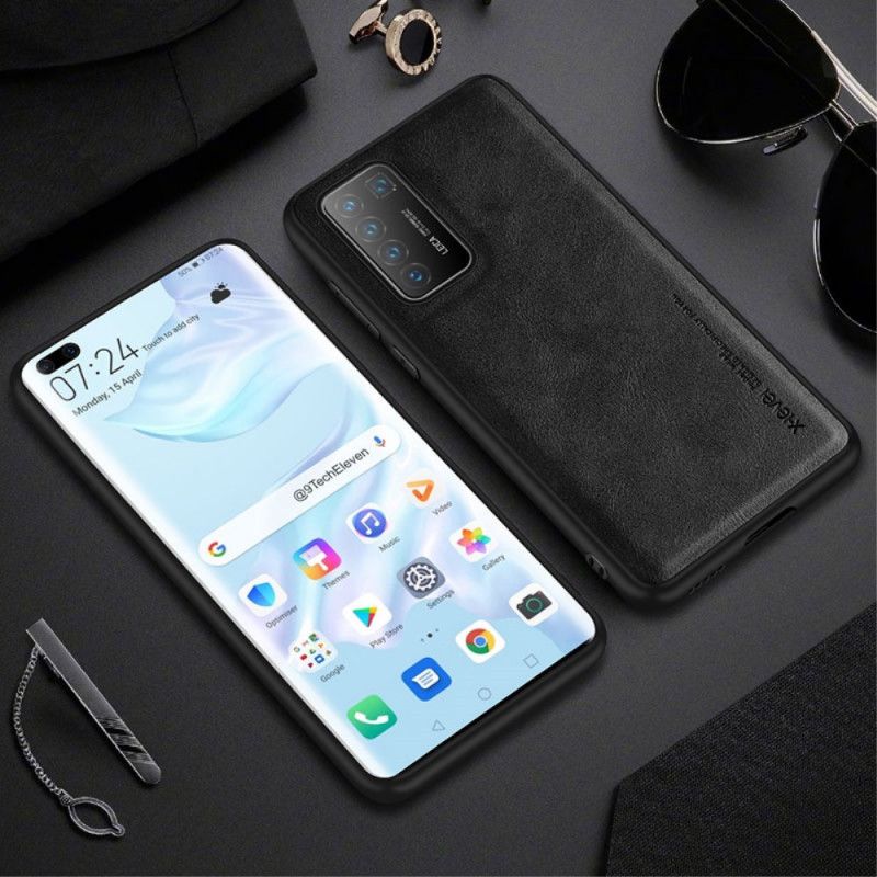 Coque Huawei P40 Pro Effet Cuir Vintage