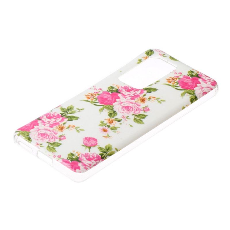 Coque Huawei P40 Pro Fleurs Liberty Fluorescente