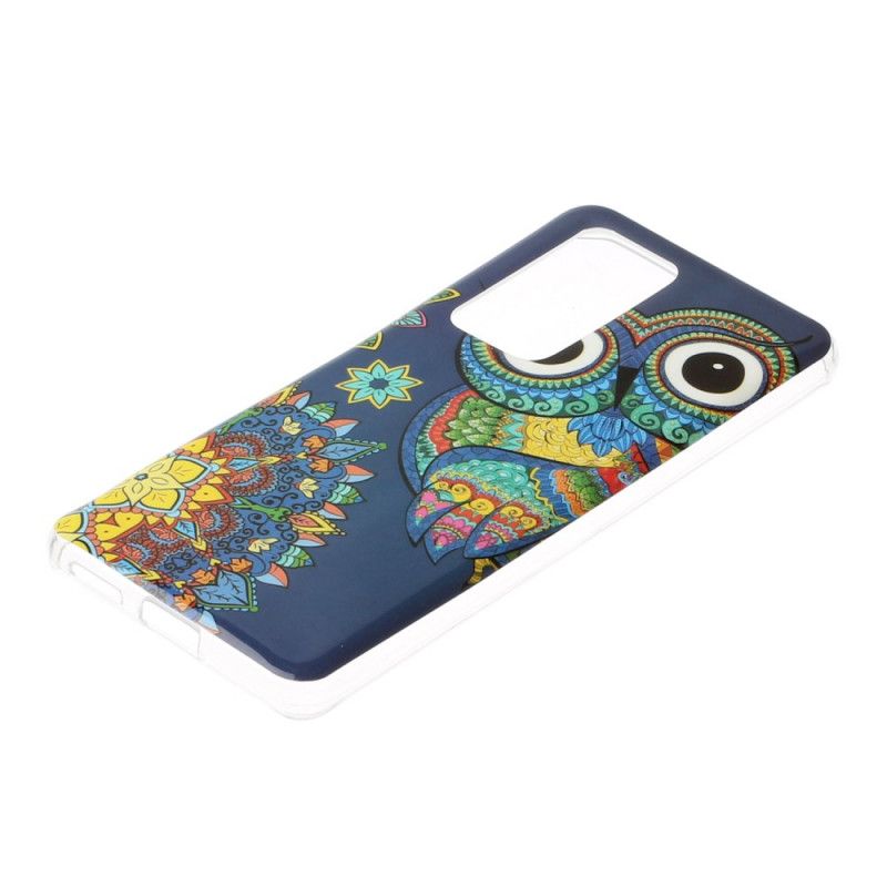 Coque Huawei P40 Pro Hibou Mandala Fluorescente