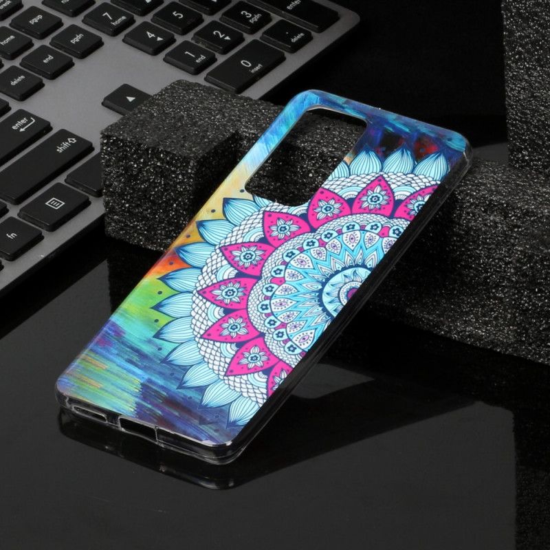 Coque Huawei P40 Pro Hibou Mandala Fluorescente