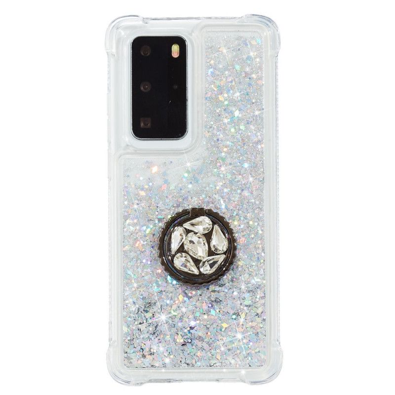 Coque Huawei P40 Pro Paillettes Anneau-support