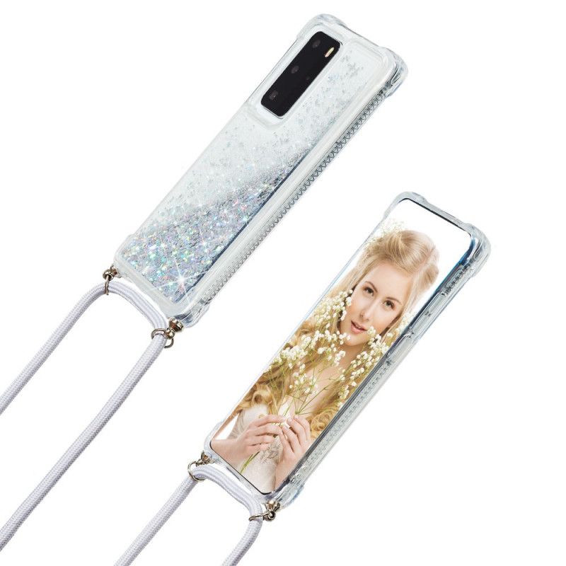 Coque Huawei P40 Pro Paillettes Avec Cordon