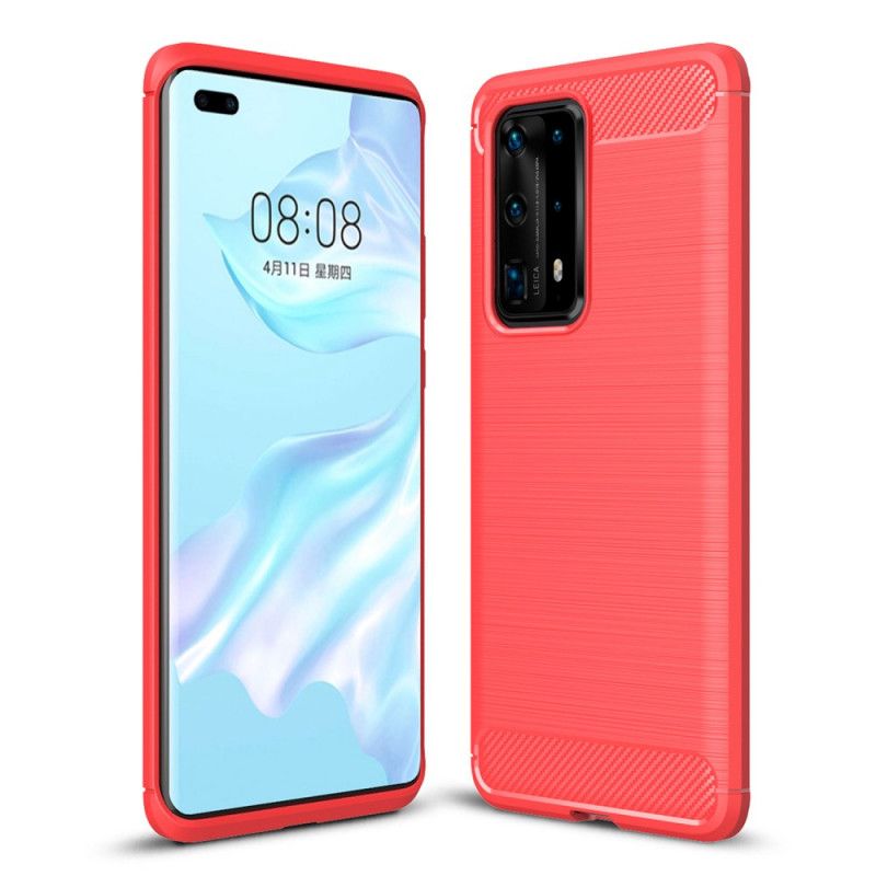 Coque Huawei P40 Pro Plus Fibre Carbone Brossée