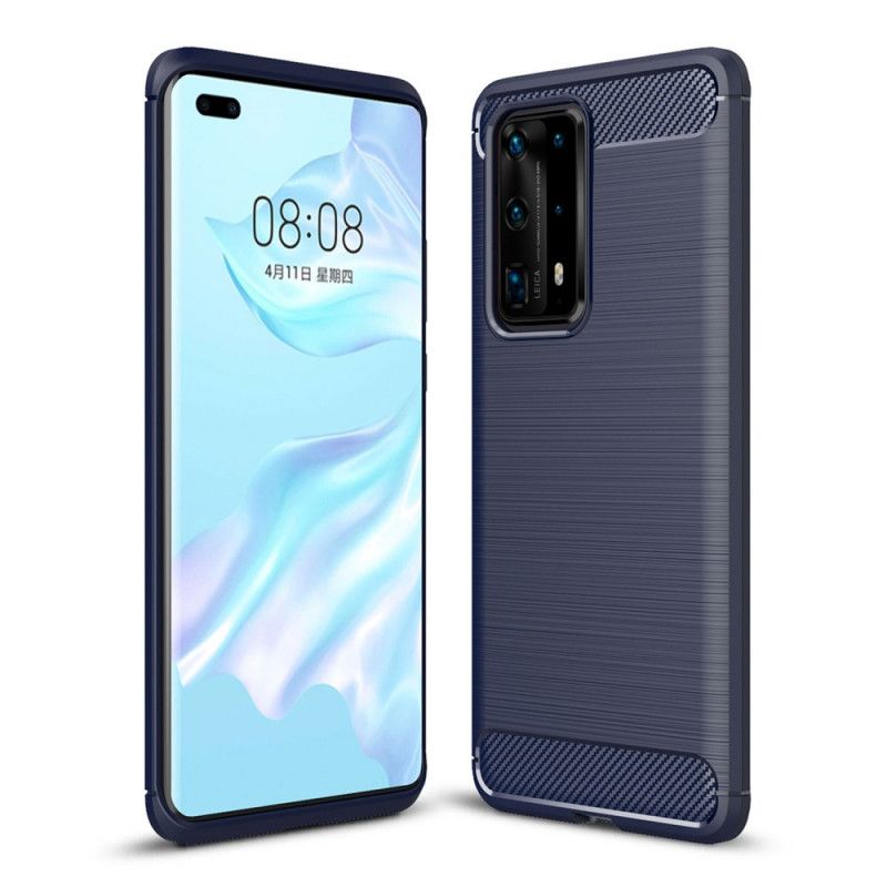 Coque Huawei P40 Pro Plus Fibre Carbone Brossée