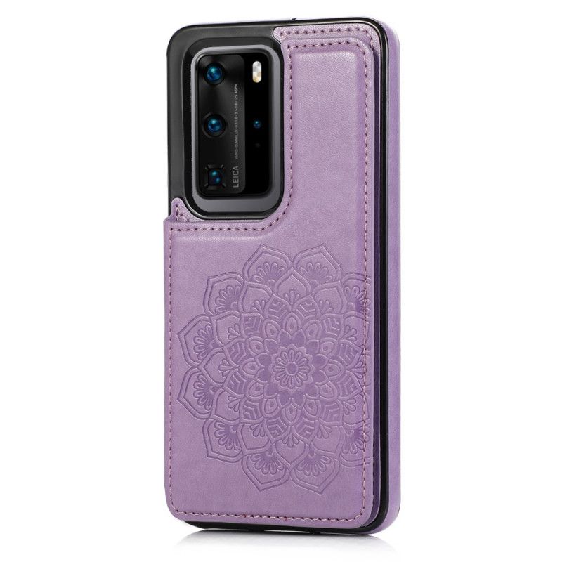 Coque Huawei P40 Pro Plus Porte-cartes Impression Mandala