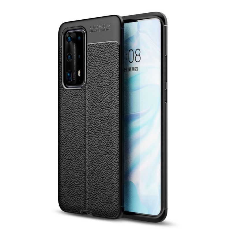 Coque Huawei P40 Pro Plus Texture Fibre Carbone Flexible