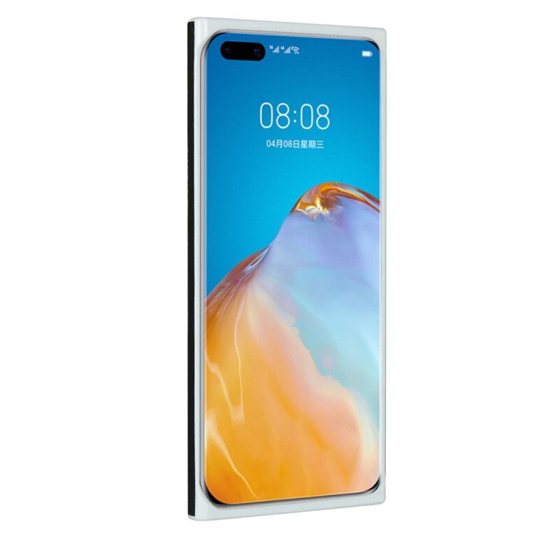 Coque Huawei P40 Pro Plus Véritable Cuir Litchi Avec Lanière